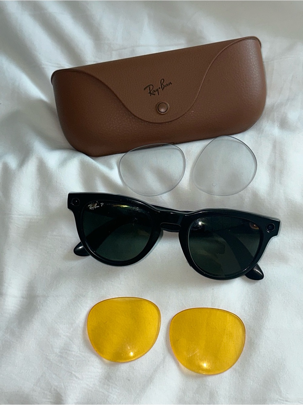 RayBan P Meta Headliner Gen 1 with pair of aftermarket replacement lenses. - Picture 4 of 13